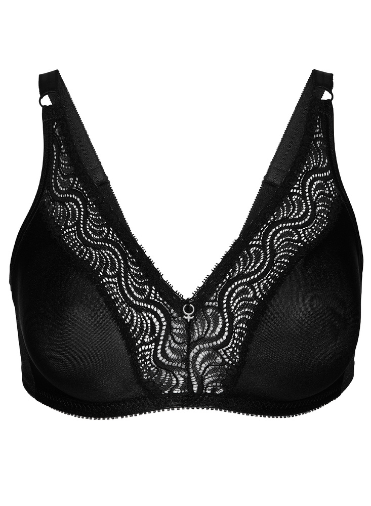 Glitter soft bra moulded, Black