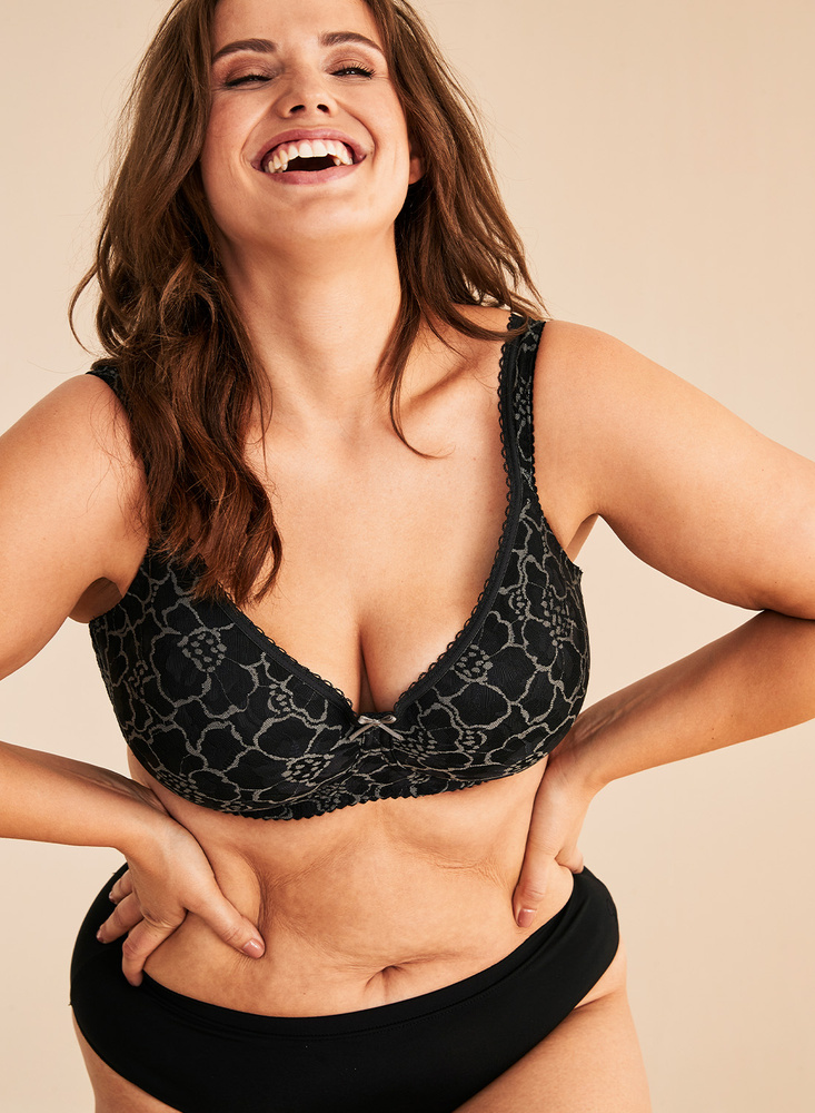 Lace Shape Wire Bra Padded Cups